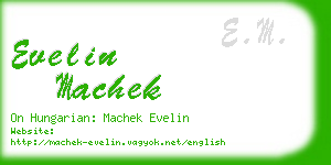 evelin machek business card